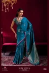 Wine Lotus By Girnar Satin Linen Handloom Weaving Silk Saree